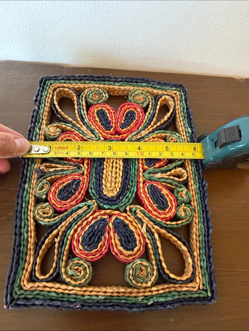 Handwoven Trivet Multicolor- Floral Motif